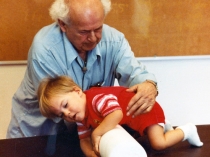 Dr. Feldenkrais works with a child